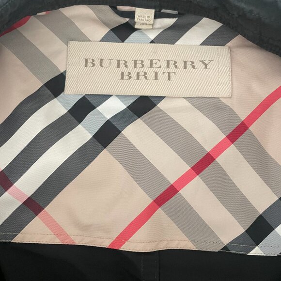 Vintage -Black- Burberry Brit Trench Coat - Picture 2 of 13